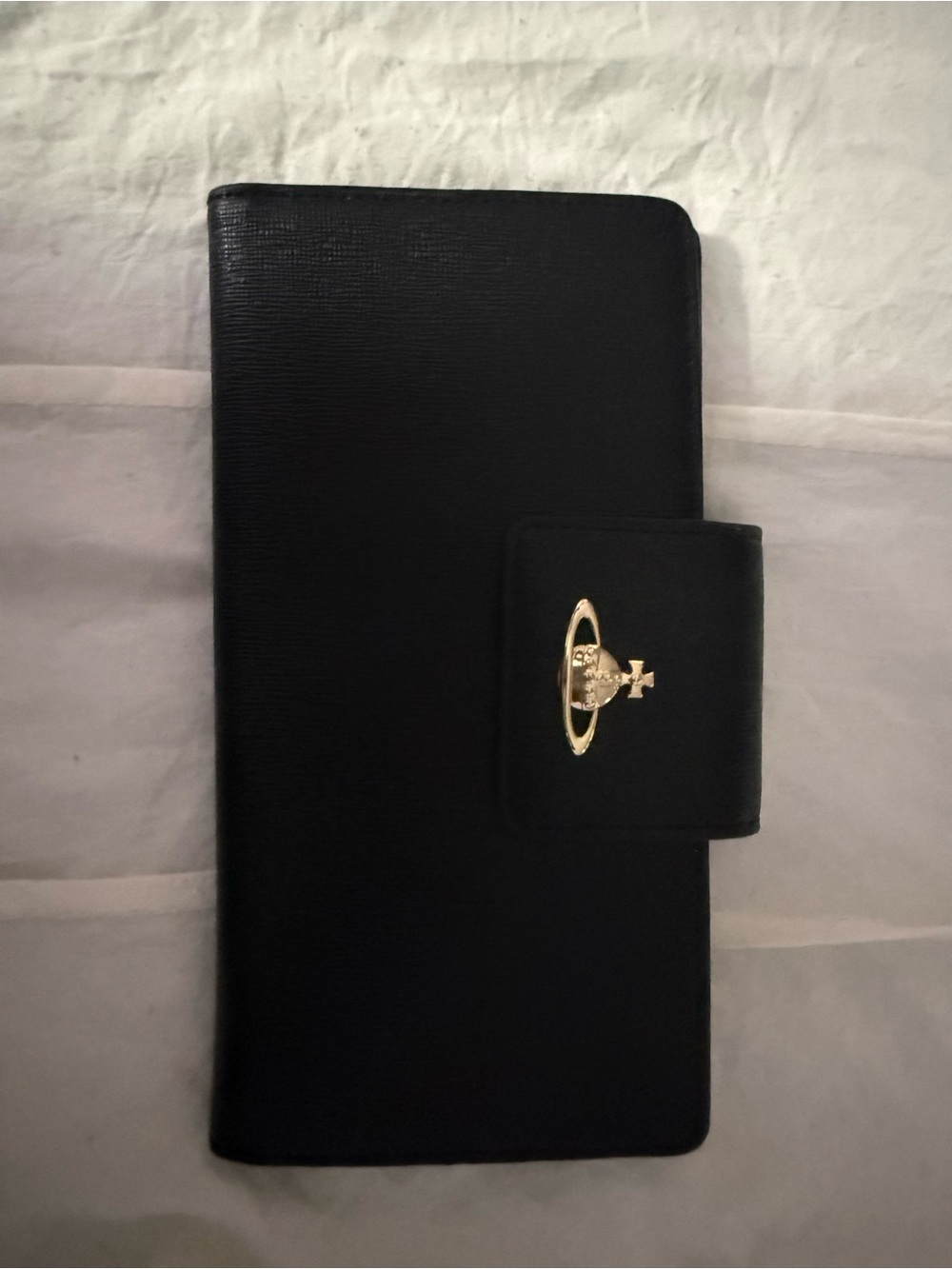 Vivienne Westwood Black Long Card & Key Holder with Gold Orb